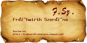 Frühwirth Szeréna névjegykártya